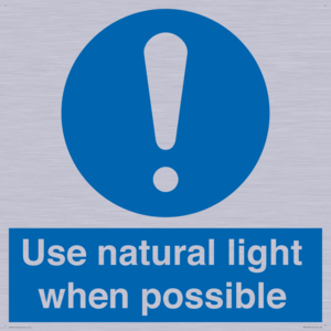 Use natural light when possible